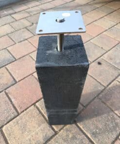 betonpoer 12x12cm glad antraciet inclusief stelplaatje