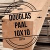 Douglas paal 10x10cm