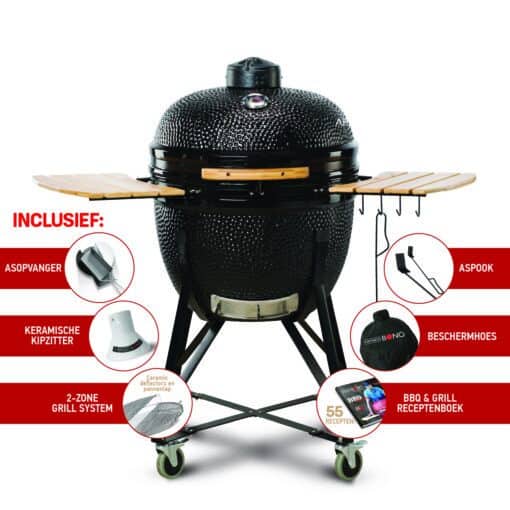Kamado Bono Limited 25" Een zwarte kamado