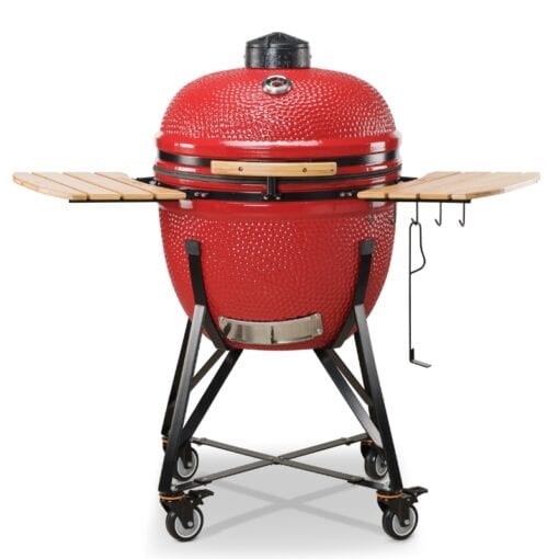 Kamado Bono Limited 25". Een rode kamado bbq