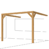 pergola 3,12x4,24 tegen de muur gemonteerd
