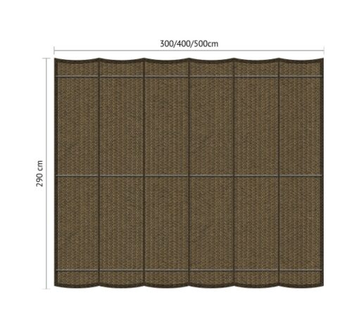 harmonicadoek 2,90 meter breed in diverse lengtes