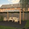 pergola 2.34 x 4.24 met harmonicadoek